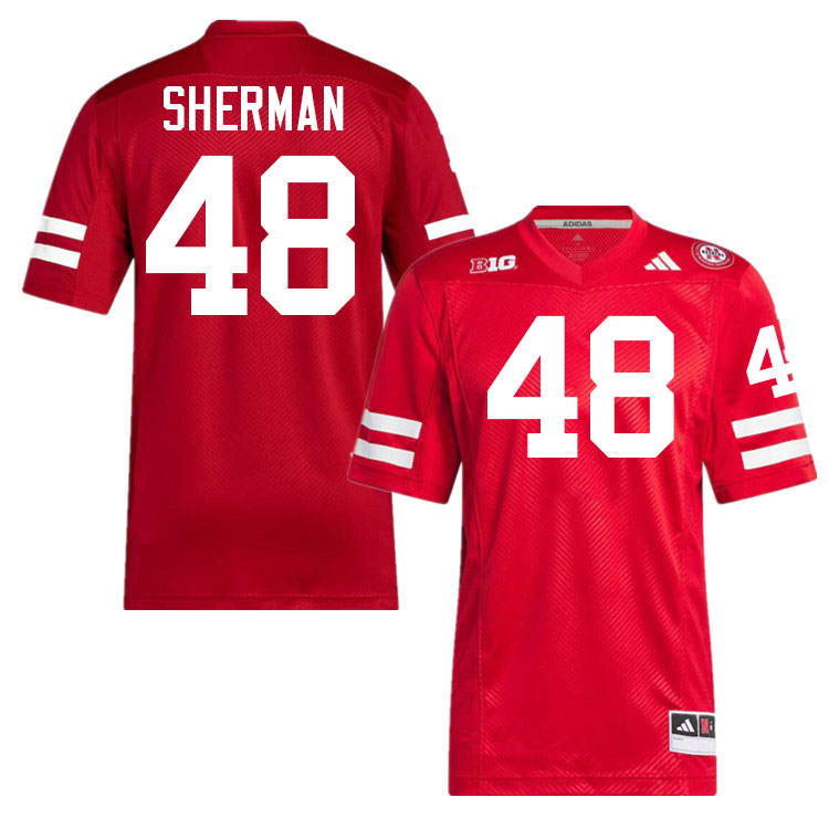 MJ Sherman Nebraska Jersey,Nebraska Cornhuskers Football Uniforms,Jersey-Scarlet